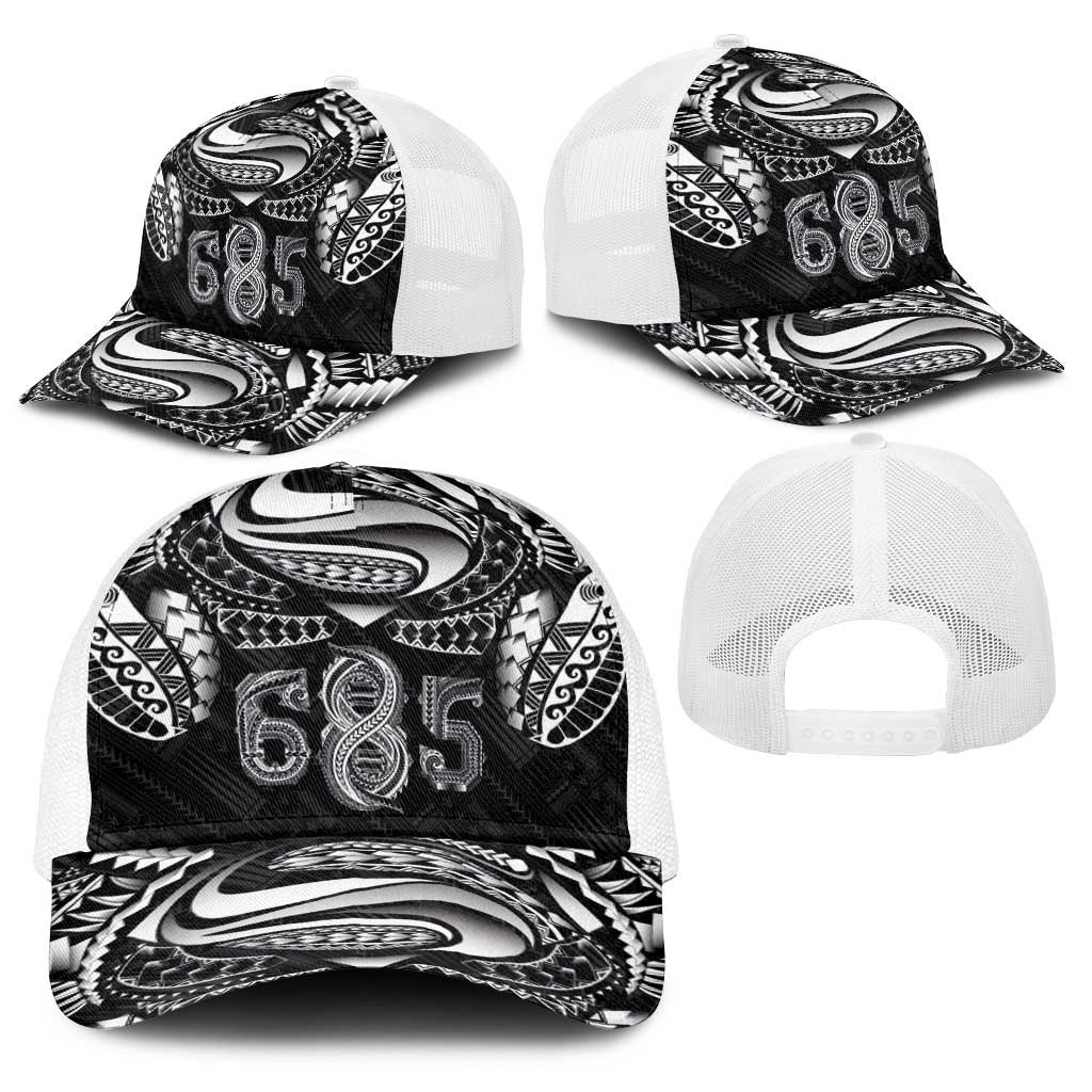 Super Samoa 685 Tribal Tattoo Baseball Net Cap Samoan Ornament Pattern Black Edition LT03 - Polynesian Pride