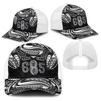 Super Samoa 685 Tribal Tattoo Baseball Net Cap Samoan Ornament Pattern Black Edition LT03 - Polynesian Pride