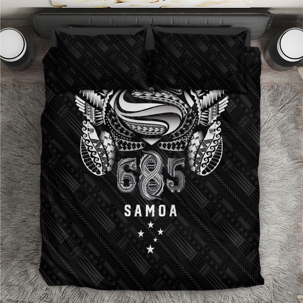 Super Samoa 685 Tribal Tattoo Bedding Set Samoan Ornament Pattern Black Edition LT03 Black - Polynesian Pride