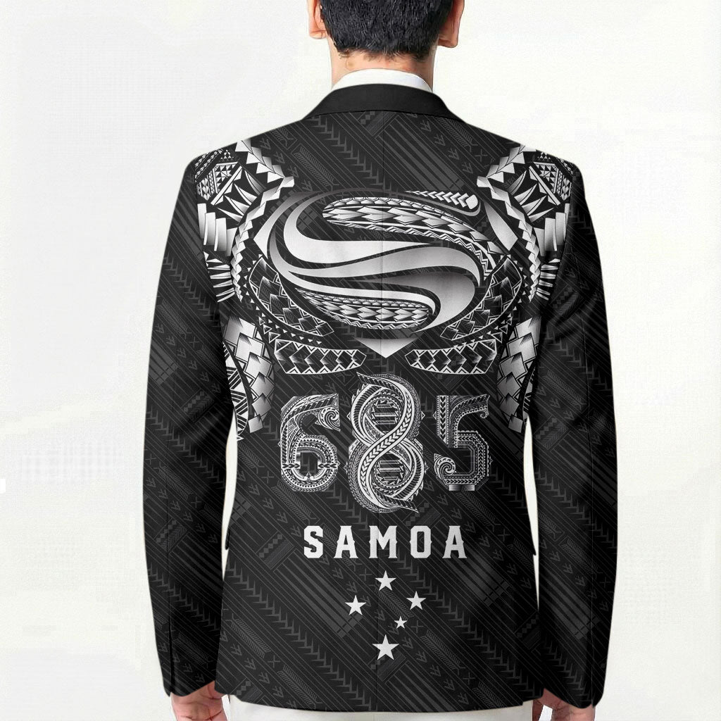 Super Samoa 685 Tribal Tattoo Blazer Samoan Ornament Pattern Black Edition LT03 - Polynesian Pride