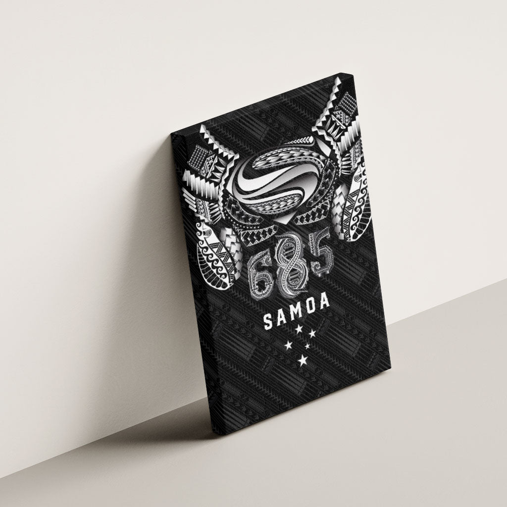 Super Samoa 685 Tribal Tattoo Canvas Wall Art Samoan Ornament Pattern Black Edition LT03 - Polynesian Pride