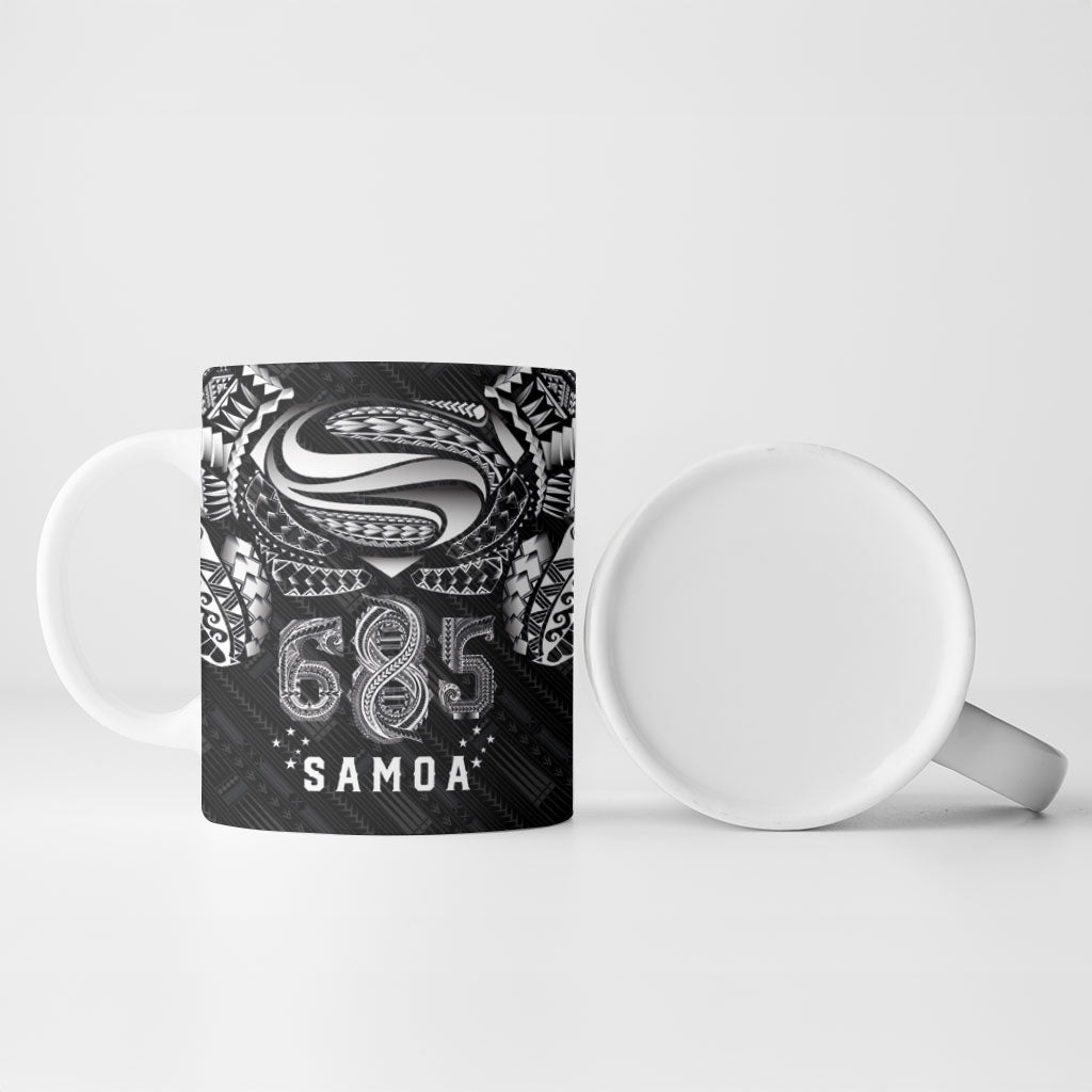 Super Samoa 685 Tribal Tattoo Ceramic Mug Samoan Ornament Pattern Black Edition LT03 - Polynesian Pride