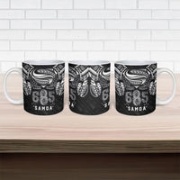 Super Samoa 685 Tribal Tattoo Ceramic Mug Samoan Ornament Pattern Black Edition LT03 - Polynesian Pride