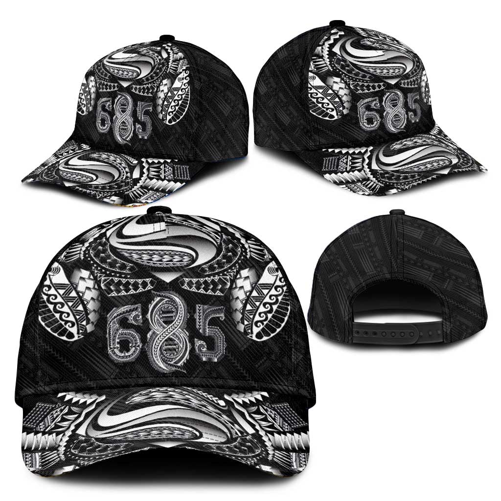 Super Samoa 685 Tribal Tattoo Classic Cap Samoan Ornament Pattern Black Edition LT03 - Polynesian Pride