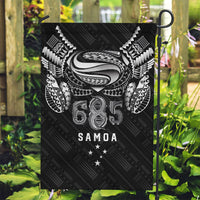 Super Samoa 685 Tribal Tattoo Garden Flag Samoan Ornament Pattern Black Edition LT03 Garden Flag Black - Polynesian Pride