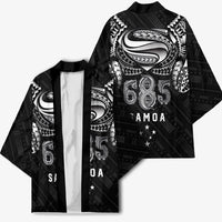 Super Samoa 685 Tribal Tattoo Kimono Samoan Ornament Pattern Black Edition LT03 - Polynesian Pride