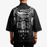 Super Samoa 685 Tribal Tattoo Kimono Samoan Ornament Pattern Black Edition LT03 - Polynesian Pride