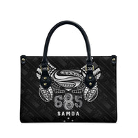 Super Samoa 685 Tribal Tattoo Leather Bag Samoan Ornament Pattern Black Edition LT03 - Polynesian Pride