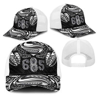 Super Samoa 685 Tribal Tattoo Mesh Trucker Cap Samoan Ornament Pattern Black Edition LT03 - Polynesian Pride