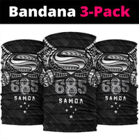Super Samoa 685 Tribal Tattoo Neck Gaiter Samoan Ornament Pattern Black Edition LT03 package One Size: 25*50cm Black - Polynesian Pride