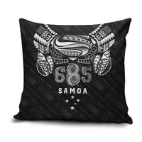 Super Samoa 685 Tribal Tattoo Pillow Cover Samoan Ornament Pattern Black Edition LT03 Black - Polynesian Pride
