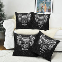 Super Samoa 685 Tribal Tattoo Pillow Cover Samoan Ornament Pattern Black Edition LT03 - Polynesian Pride