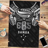 Super Samoa 685 Tribal Tattoo Puzzle Samoan Ornament Pattern Black Edition LT03 Black - Polynesian Pride