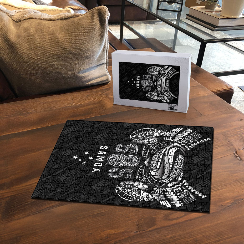 Super Samoa 685 Tribal Tattoo Puzzle Samoan Ornament Pattern Black Edition LT03 - Polynesian Pride