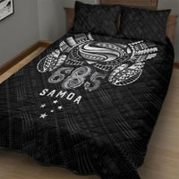 Super Samoa 685 Tribal Tattoo Quilt Bed Set Samoan Ornament Pattern Black Edition LT03 - Polynesian Pride