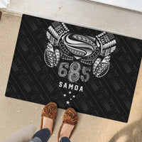 Super Samoa 685 Tribal Tattoo Rubber Doormat Samoan Ornament Pattern Black Edition LT03 - Polynesian Pride