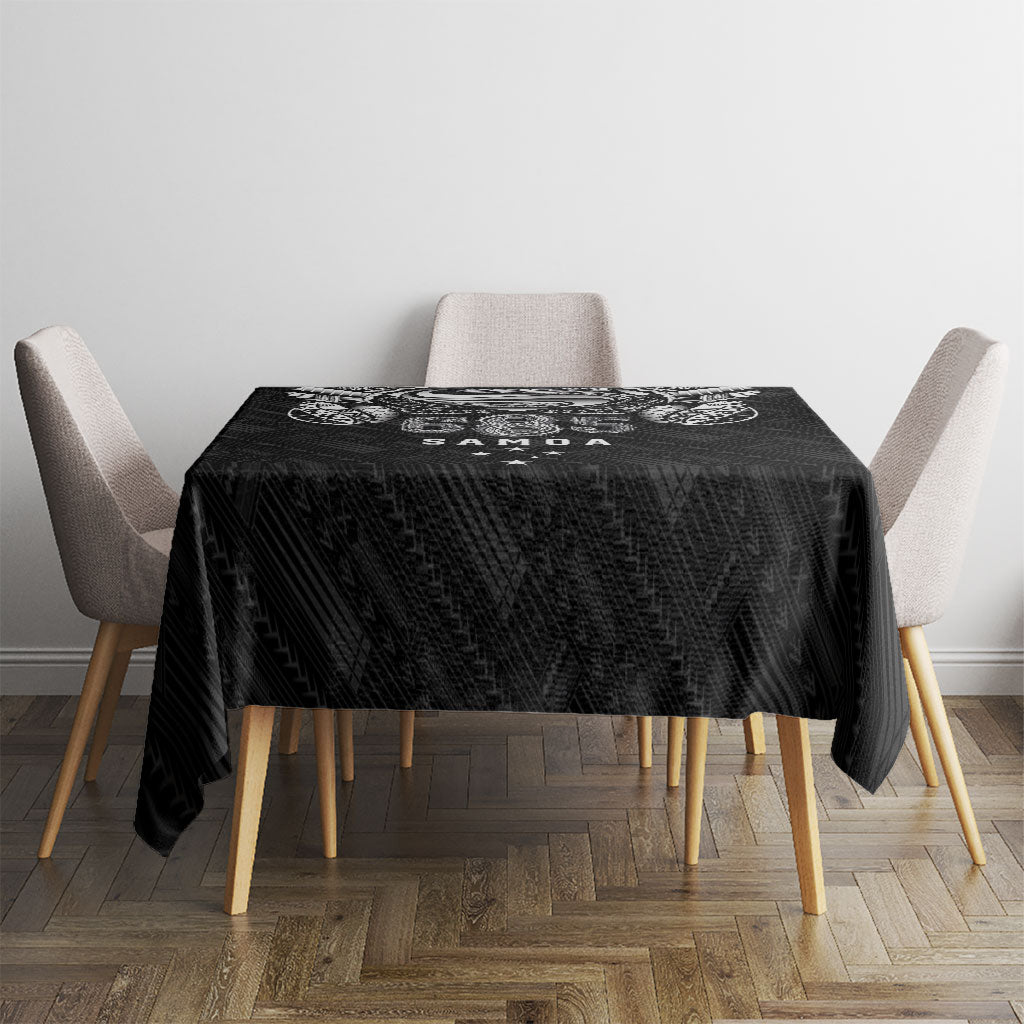 Super Samoa 685 Tribal Tattoo Tablecloth Samoan Ornament Pattern Black Edition LT03 - Polynesian Pride