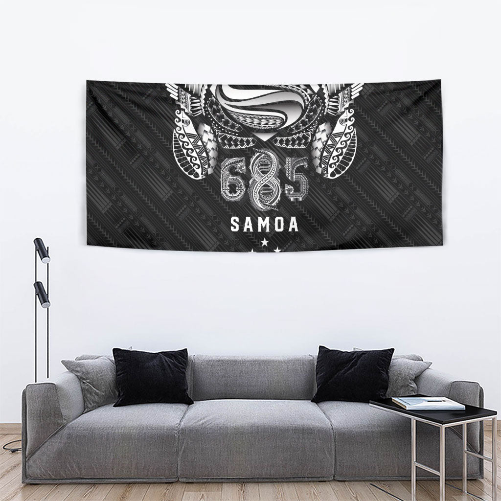 Super Samoa 685 Tribal Tattoo Tapestry Samoan Ornament Pattern Black Edition LT03 - Polynesian Pride