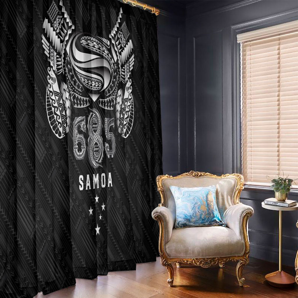 Super Samoa 685 Tribal Tattoo Window Curtain Samoan Ornament Pattern Black Edition LT03 - Polynesian Pride