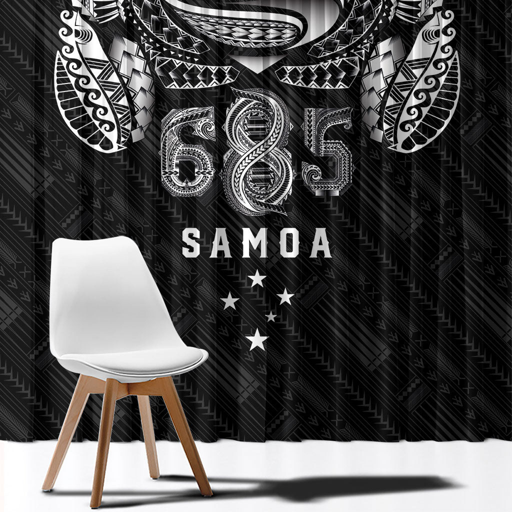 Super Samoa 685 Tribal Tattoo Window Curtain Samoan Ornament Pattern Black Edition LT03 - Polynesian Pride