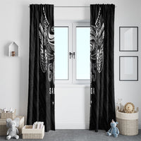 Super Samoa 685 Tribal Tattoo Window Curtain Samoan Ornament Pattern Black Edition LT03 - Polynesian Pride