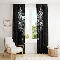 Super Samoa 685 Tribal Tattoo Window Curtain Samoan Ornament Pattern Black Edition LT03 - Polynesian Pride