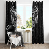 Super Samoa 685 Tribal Tattoo Window Curtain Samoan Ornament Pattern Black Edition LT03 - Polynesian Pride