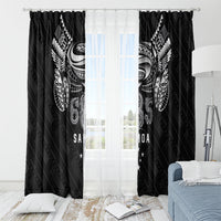 Super Samoa 685 Tribal Tattoo Window Curtain Samoan Ornament Pattern Black Edition LT03 - Polynesian Pride
