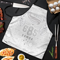 Super Samoa 685 Tribal Tattoo Apron Siapo Pattern All-White Edition LT03 White - Polynesian Pride