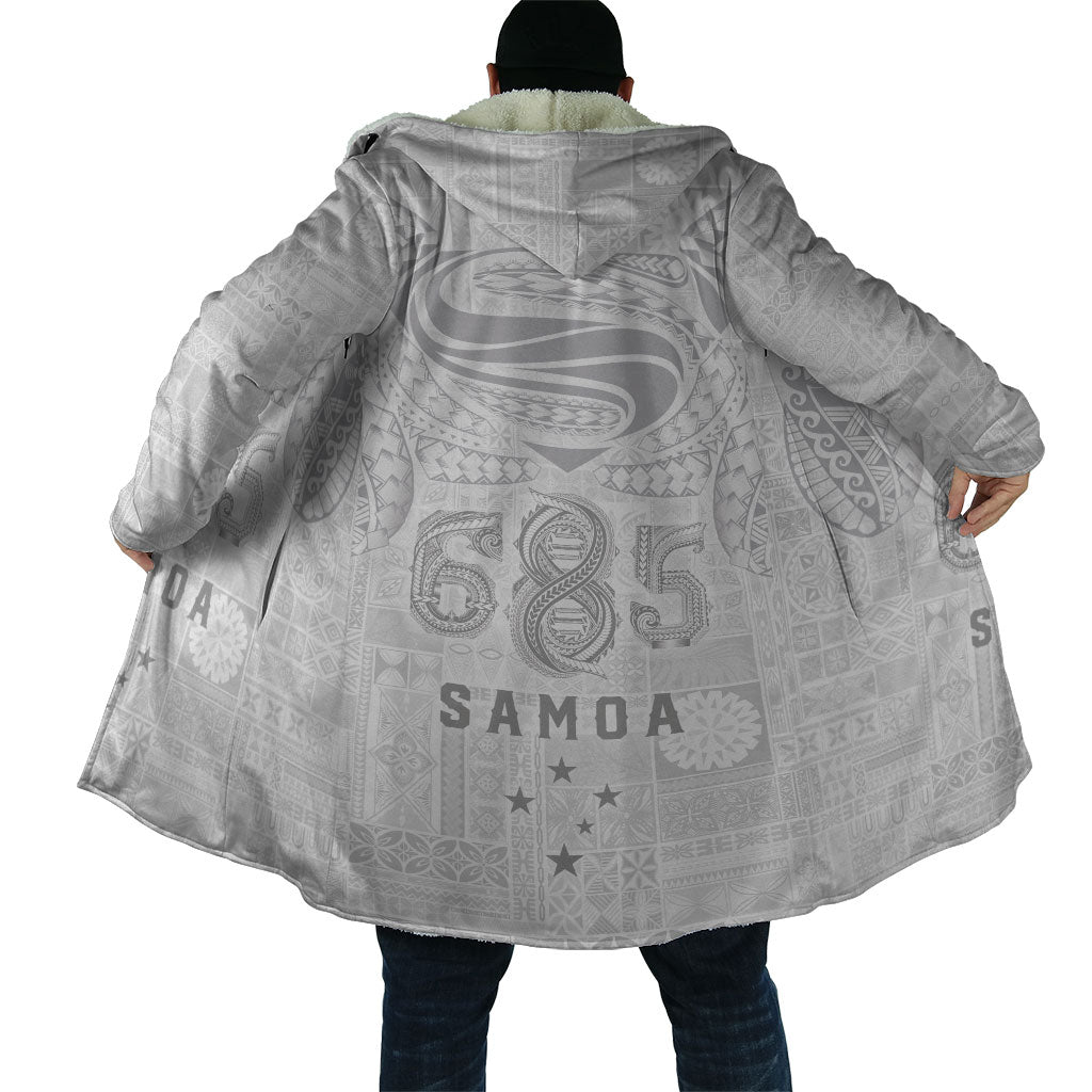 Super Samoa 685 Tribal Tattoo Cloak Siapo Pattern All-White Edition LT03 - Polynesian Pride