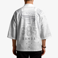 Super Samoa 685 Tribal Tattoo Kimono Siapo Pattern All-White Edition LT03 - Polynesian Pride