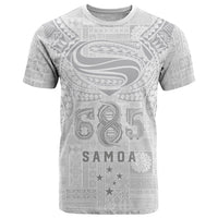 Super Samoa 685 Tribal Tattoo T Shirt Siapo Pattern All-White Edition LT03 White - Polynesian Pride