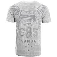 Super Samoa 685 Tribal Tattoo T Shirt Siapo Pattern All-White Edition LT03 - Polynesian Pride