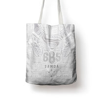 Super Samoa 685 Tribal Tattoo Tote Bag Siapo Pattern All-White Edition LT03 - Polynesian Pride