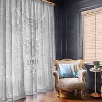 Super Samoa 685 Tribal Tattoo Window Curtain Siapo Pattern All-White Edition LT03 - Polynesian Pride