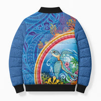 Hawaiian Connecting with the Ocean Bomber Puffer Jacket Polynesian Pattern LT03 - Polynesian Pride