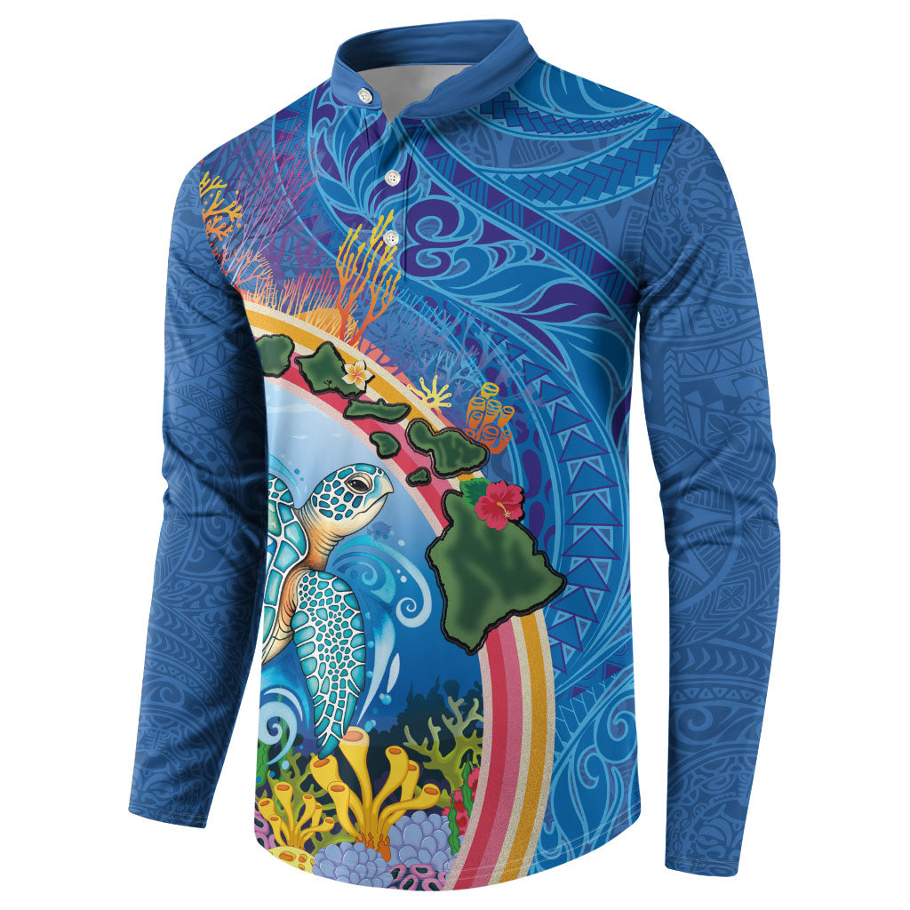 Hawaiian Connecting with the Ocean Button Sweatshirt Polynesian Pattern LT03 - Polynesian Pride