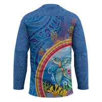 Hawaiian Connecting with the Ocean Hockey Jersey Polynesian Pattern LT03 - Polynesian Pride