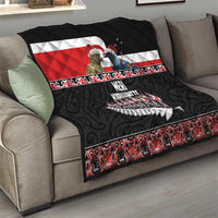 New Zealand Meri Kirihimete Quilt Christmas Tui Bird and Kea Bird - Haka Santa with Maori Koru Art Pattern LT03 - Polynesian Pride