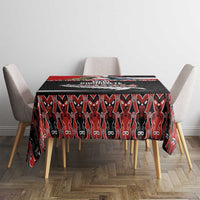New Zealand Meri Kirihimete Tablecloth Christmas Tui Bird and Kea Bird - Haka Santa with Maori Koru Art Pattern LT03 - Polynesian Pride