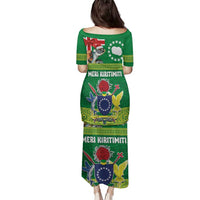 Cook Islands Meri Kiritimiti Family Matching Puletasi and Hawaiian Shirt Christmas Turtle - Cooks Islands Emblems and Polynesian Art Pattern LT03 - Polynesian Pride