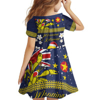 Niue Monuina e Kilisimasi Family Matching Summer Maxi Dress and Hawaiian Shirt Christmas Uga - Niue Map and Emblem with Hiapo Art Pattern LT03 - Polynesian Pride