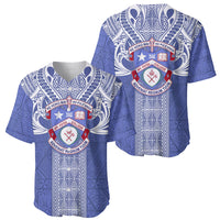Tonga Apifoou School Baseball Jersey Ngatu and Polynesian Pattern LT03 - Polynesian Pride