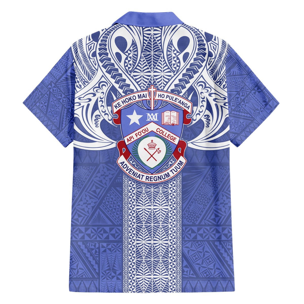 Tonga Apifoou School Hawaiian Shirt Ngatu and Polynesian Pattern LT03 - Polynesian Pride