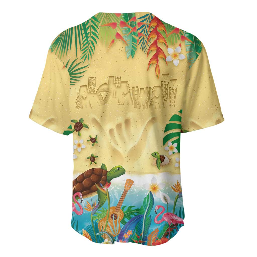 Hawaiian Alohawaii Baseball Jersey Tropical Plants and Animals on The Beach - Polynesian Pride