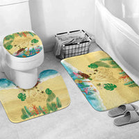 Hawaiian Alohawaii Bathroom Set Tropical Plants and Animals on The Beach LT03 Mat Set Only (3 pcs) One Size Multicolor - Polynesian Pride