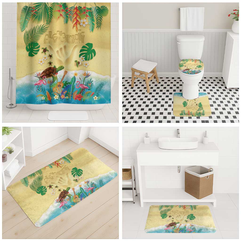 Hawaiian Alohawaii Bathroom Set Tropical Plants and Animals on The Beach LT03 - Polynesian Pride