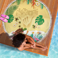 Hawaiian Alohawaii Beach Blanket Tropical Plants and Animals on The Beach LT03 - Polynesian Pride