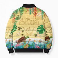 Hawaiian Alohawaii Bomber Puffer Jacket Tropical Plants and Animals on The Beach LT03 - Polynesian Pride