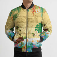 Hawaiian Alohawaii Bomber Puffer Jacket Tropical Plants and Animals on The Beach LT03 - Polynesian Pride